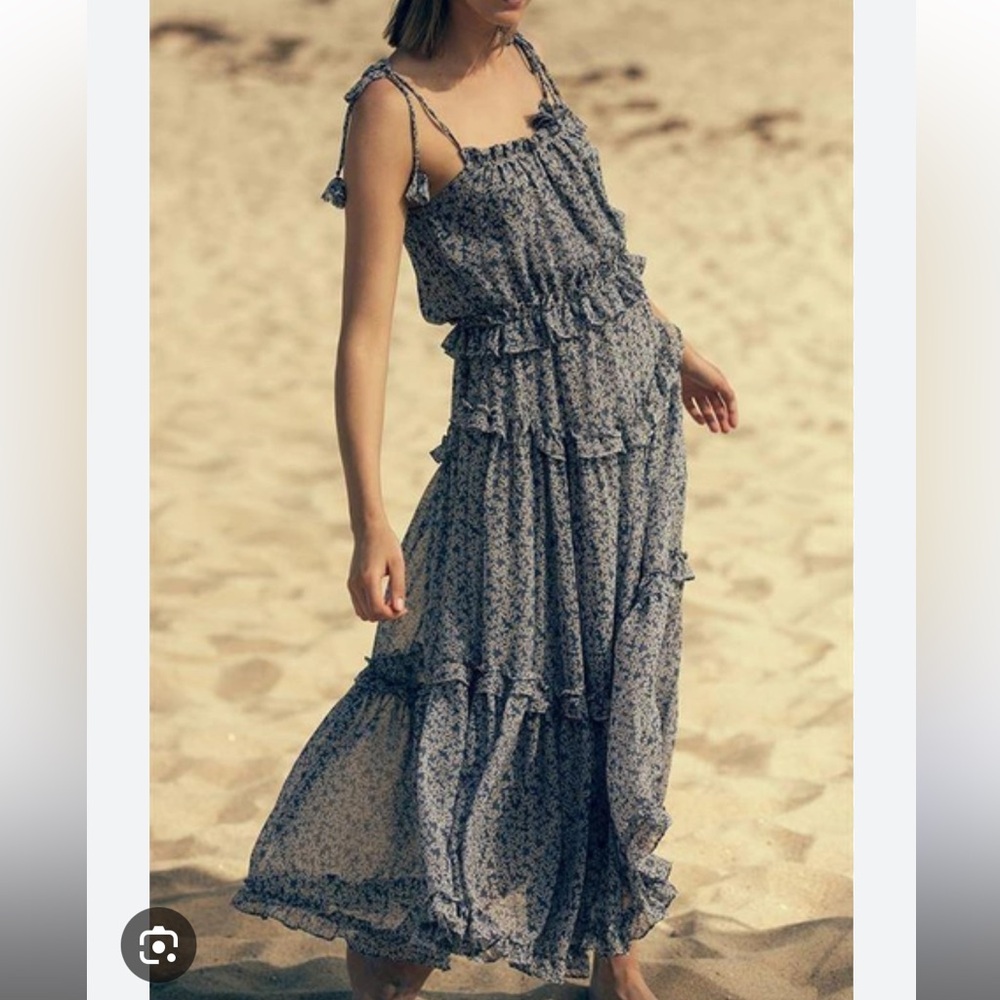Misa Los Angeles Ryane dress in blue vine